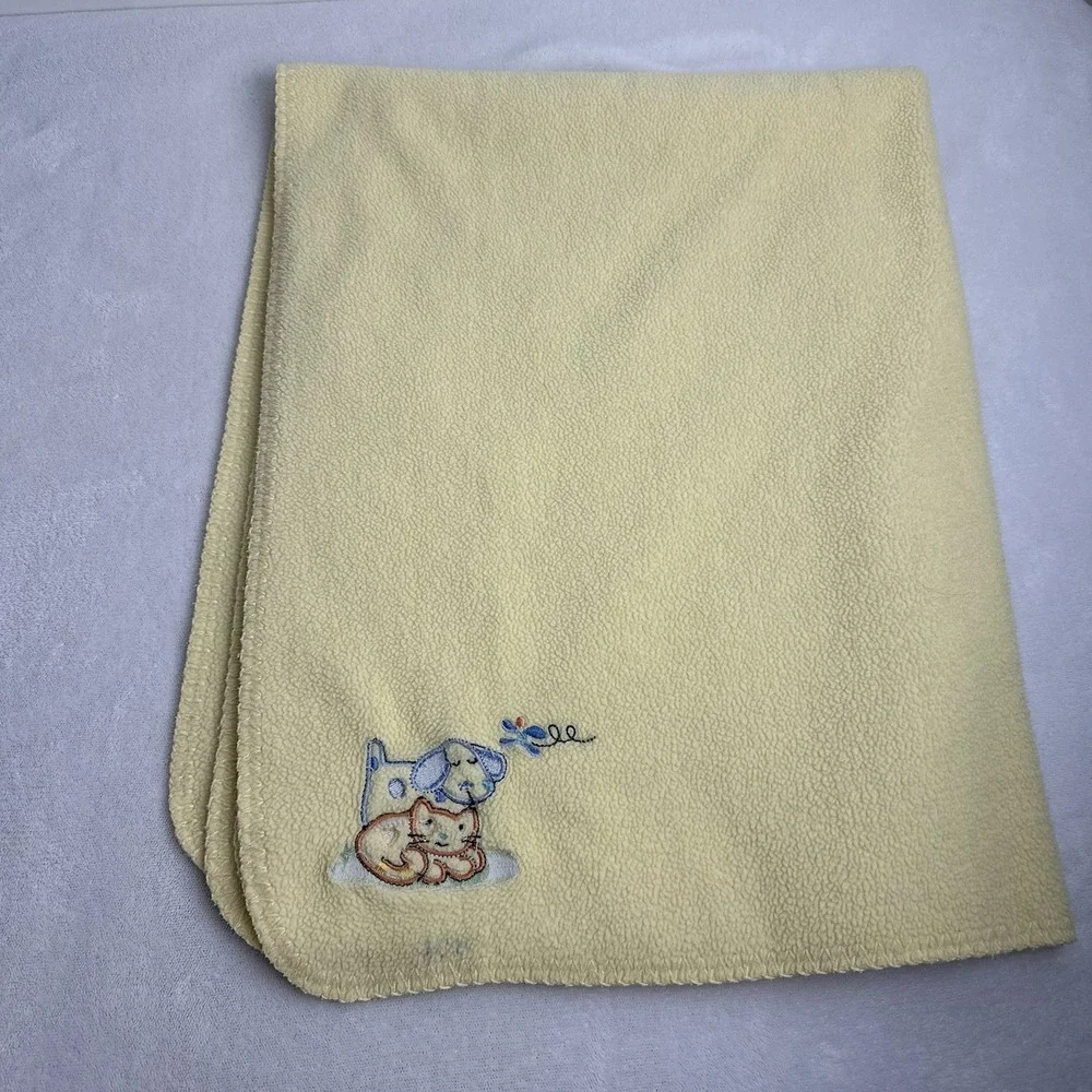 Circo Baby Target Yellow Fleece Baby Blanket Blue Dog Orange Cat Lovey